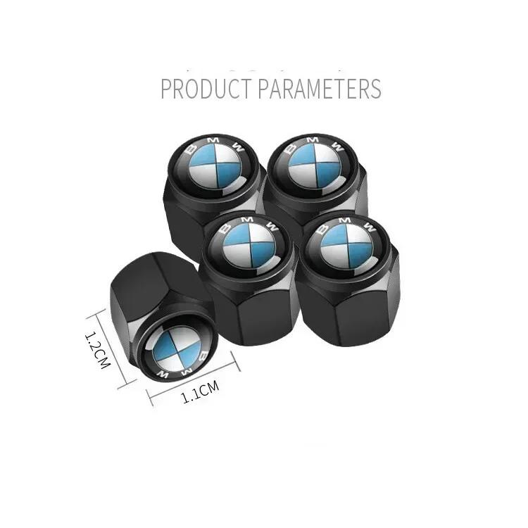 UYDH3 New 4Pcs Car Wheel Tire Styling Tire Valve Air Nut Cover Car Logo Accessories For BMW E46 E52 E53 E60 E90 E91 F30 F20 F10 F