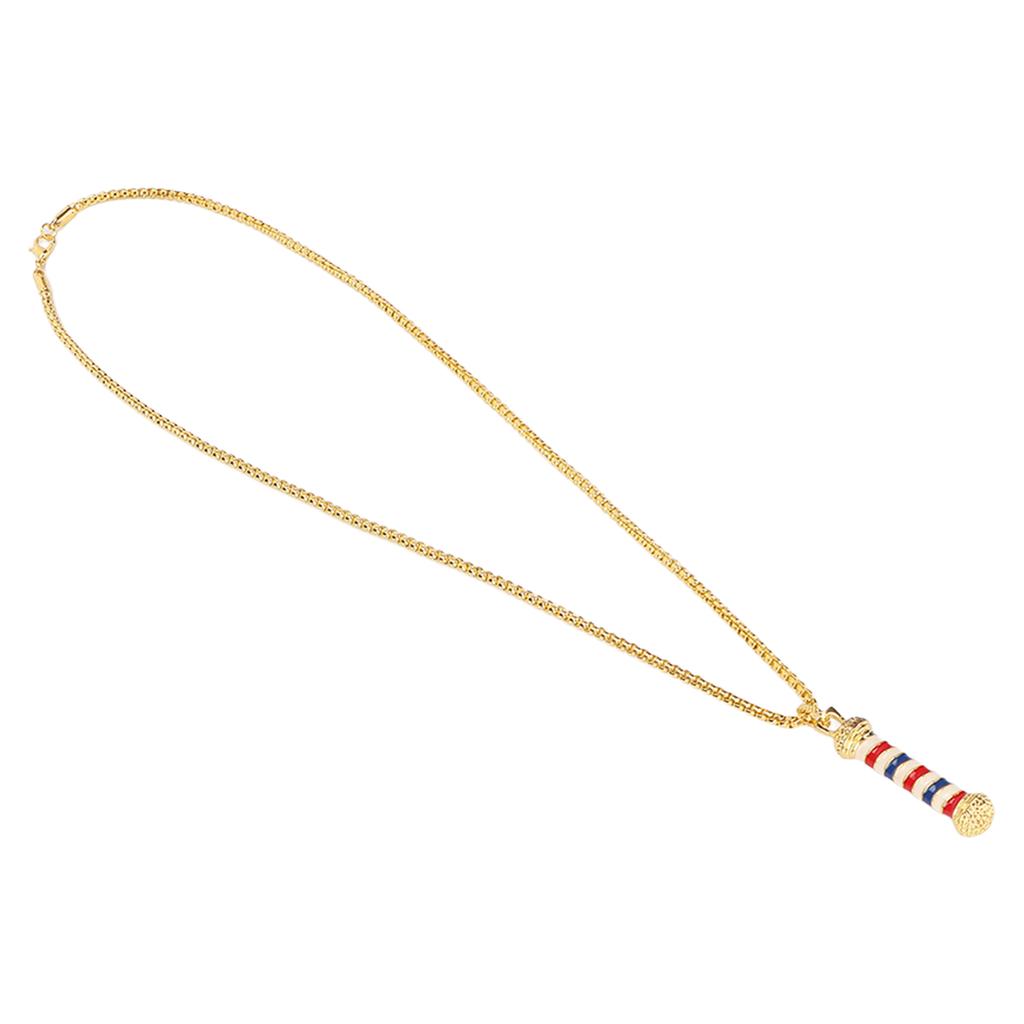 Necklace Barber Alloy Barber Shop Turn Light Pendant for Individuals and Hair SalonsGold