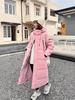Women's 2025 Winter Long Fashion Over-the-Knee Down Cotton Coat – Thickened and Warm Outerwear Jacket
