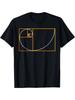 Men Black T Shirt with Golden Ratio And Fibonacci Spiral Arc Design Casual Valentine's Day Christmas Father's Day Gifts Christmas Outfits Design Relax