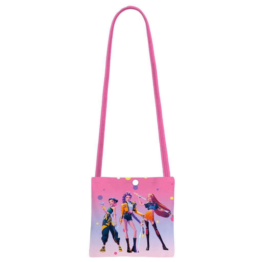 Kinder Mädchen Anime Cartoon K-Pop Dämonenjäger Aufdruck Rüschenärmel O-Ausschnitt Freizeitkleid Halloween Cosplay Kostüme