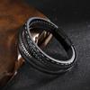 Handgefertigtes geflochtenes Lederarmband für Herren Mehrlagig Magnetischer Verschluss Armband Schmuck