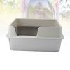 Stainless Steel Litter Pan   Proof Large Open Top High Side Litter Pan with Scoop