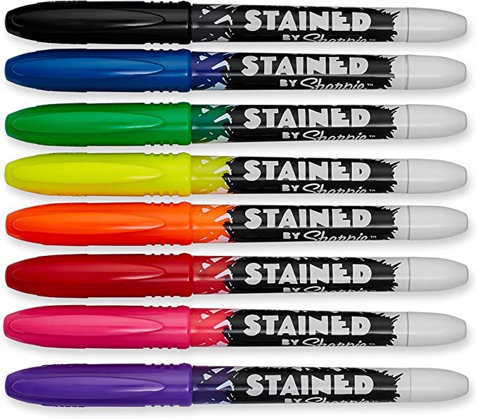 Sharpie Stained Fabric Marker Set Brush Pen 1779005 8-Color