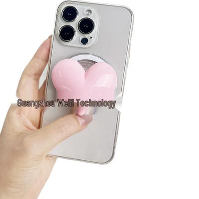 Red Heart MagSafe Airbag Magnetic Phone Stand