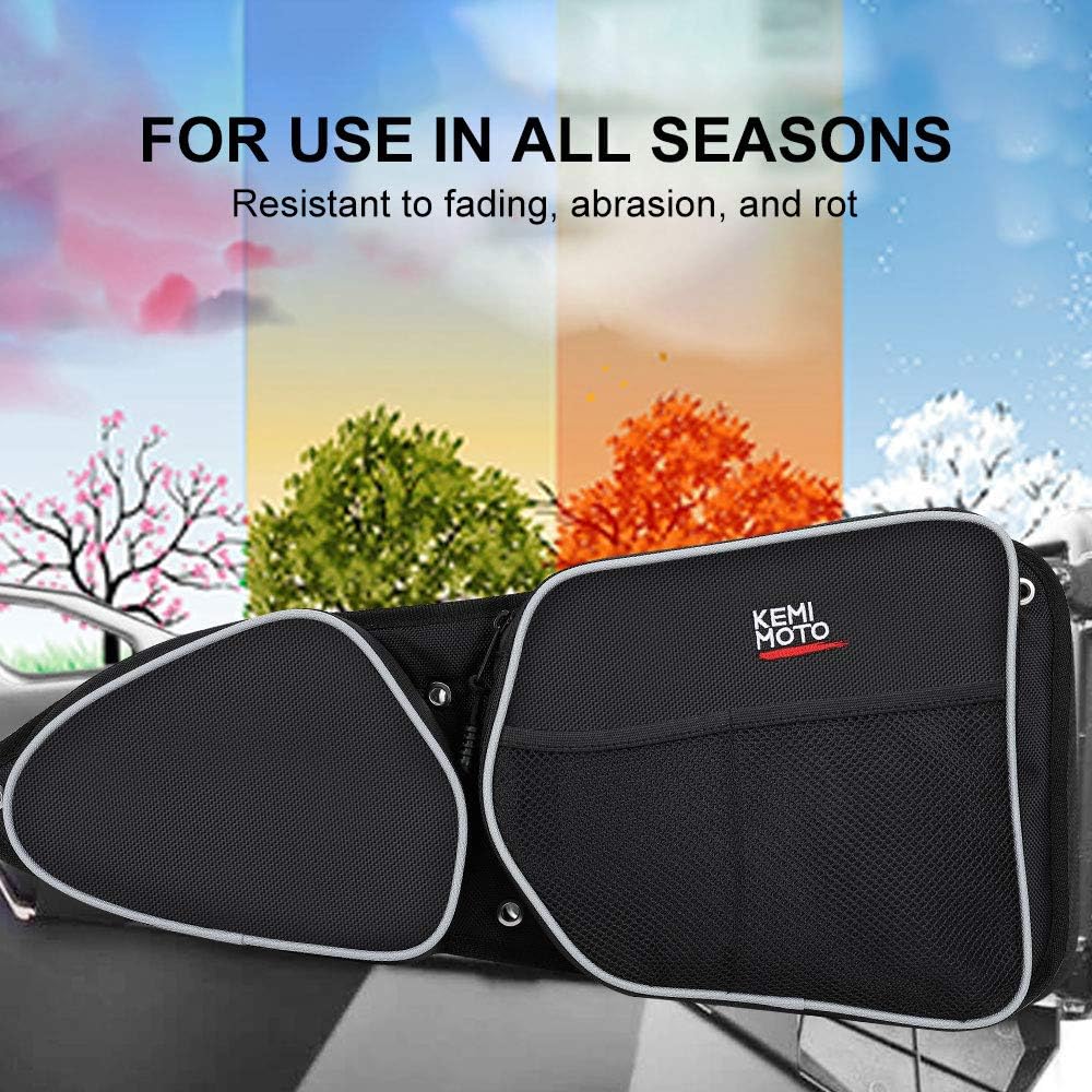 KEMIMOTO Side Door Bags Compatible With RZR, UTV Front Door With Knee Pad, Driver And Passenger Side Storage Bag Set Compatible With Polaris RZR XP