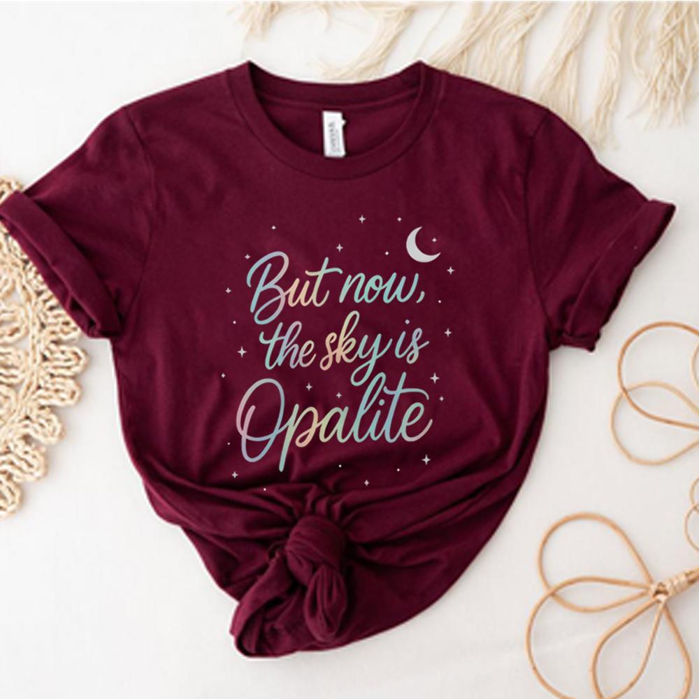But Now The Sky Is Opalite Tshirt Opalite Showgirl Shirt Dancing In The Lightening Tshirt Unisex Women Printed Short Sleeves Tops