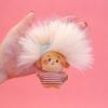 Cute Bear Plush Keychain With Soft Polyester Fiber For Gift And Collection