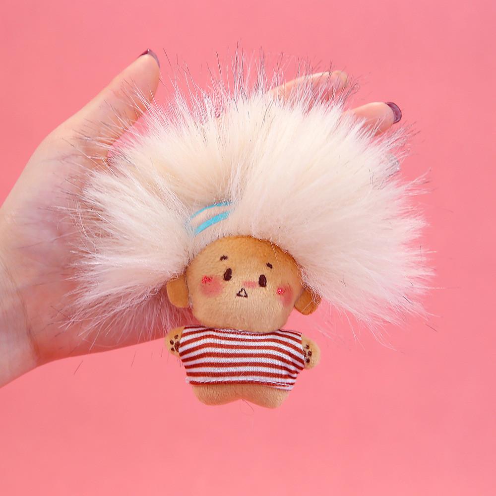 Cute Bear Plush Keychain With Soft Polyester Fiber For Gift And Collection