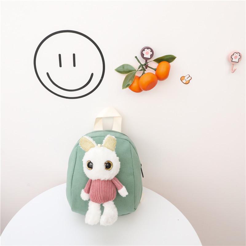 Cute White Belt Pants Cow Rabbit Cat Plush Toy Decoration Children Backpack