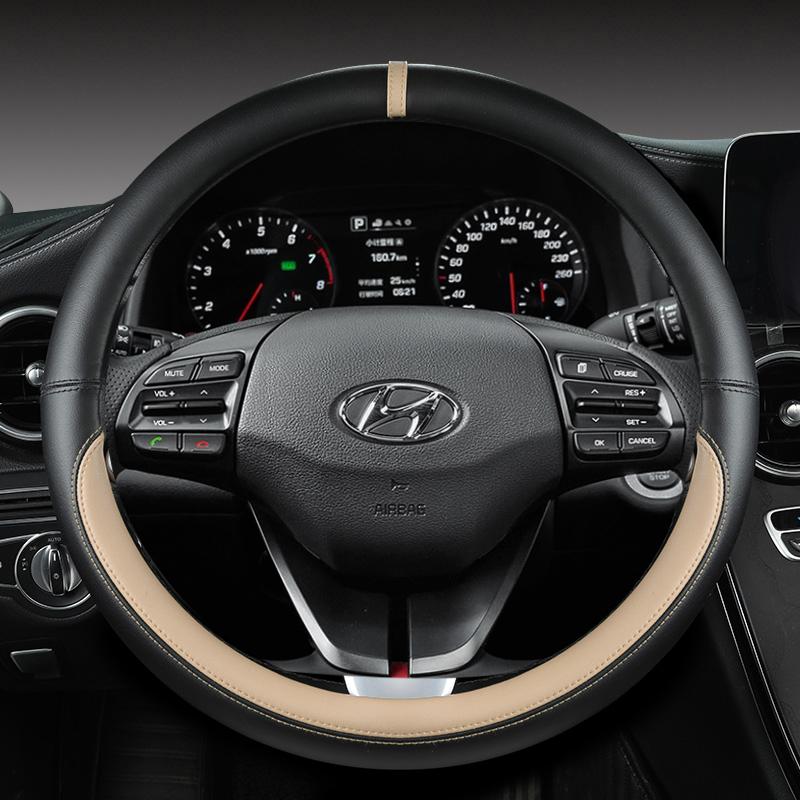 Mikrofiberläder Bilrattsskydd För Hyundai Veloster II I30 III 2018-2022 Elantra (USA)  - 2023 Biltillbehör
