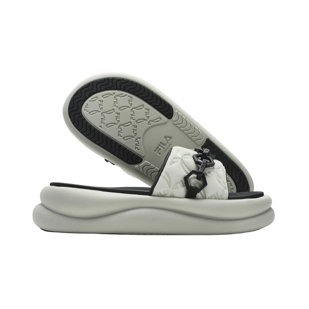 FILA Sponge Dolphin Comfortable Simple Versatile Quick-Dry Slide Sandals Women Footwear Silver White Black F12W422501FSG