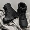 Herren Wasserdichte Leder Wander-Arbeitsstiefel Herren Sneaker Rutschfest Leicht Atmungsaktiv Rutschfeste Wüstenstiefel Schuhe für Herren