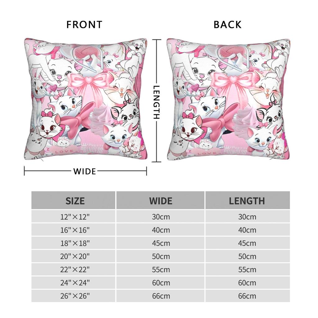 Marie Katze Kissenbezug Polyester Kissenhülle Deko Niedliche Cartoon Katze Sofakissenbezug Zuhause Großhandel 40x40cm