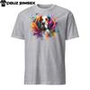 Vibrant Short-Sleeve Unisex T-Shirt Mens Womens Tees Top: Colorful English Setter Dog Design!
