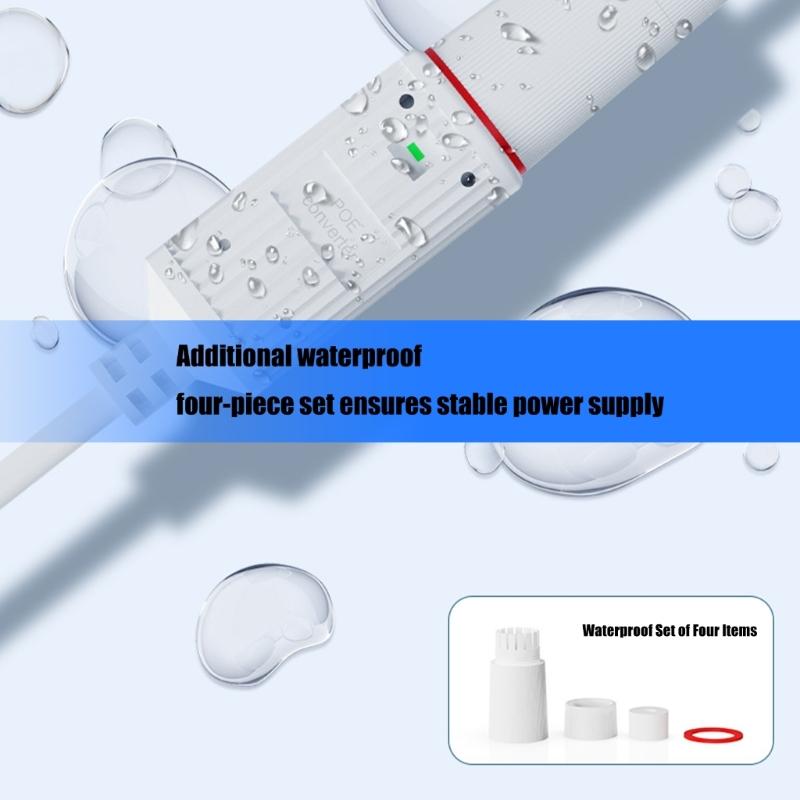 48V to 5V 2.4A POE Converter POE to Type C Adapter IEEE802.3af/at Standard 10/100Mbps Type C Power Over Ethernet Adapter