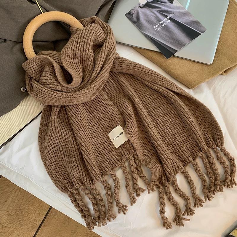 Tonglu Scarf Women's Houndstooth Shawl Dual-purpose Korean Version Versatile Warm New Winter Senior Student Scarf