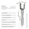 No Dig Ground Anchor, 1 Pack 3.94 X 2.76 X 27.56 In DIY Screw In Post Stake, Includes 6 Lag Bolts & a Rebar, U-Shape Heavy Duty Steel Post Holder,