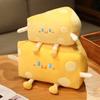Funny Cheese Plushie Toy Soft Stuffed Animal Pillow Creative Cute Birthday Gift for Kids and Adults