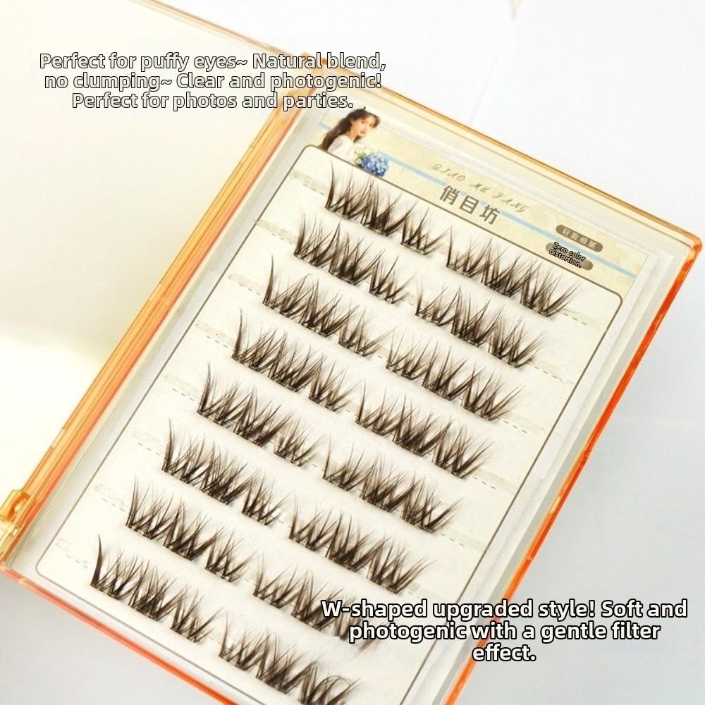 Self Adhesive/Without Glue 48/60 Clusters False Eyelashes 8/10 Rows Fake Eyelashes  Daily/Party