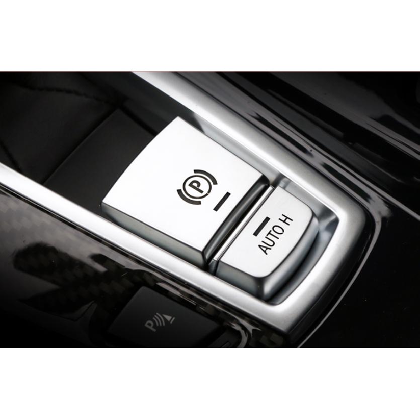 Fit For BMW X5 X6 F15 F16 2014-2018 ABS Silver Electronic Handbrake Panel Trim