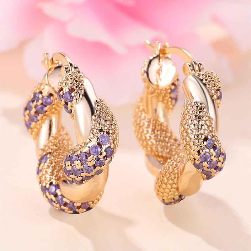 Trendy Geometric Twisted Thick Hoop Earrings Fashion Gold Color Big Round Circle Earrings for Women Punk Hiphop Jewelry Gift