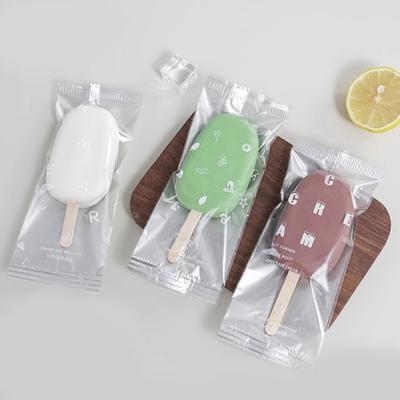 Pack of 100pcs Clear Ice Cream Packaging Bag Convenient Popsicles Wrapper Food Grade Ice Lollipops Bag for Parties