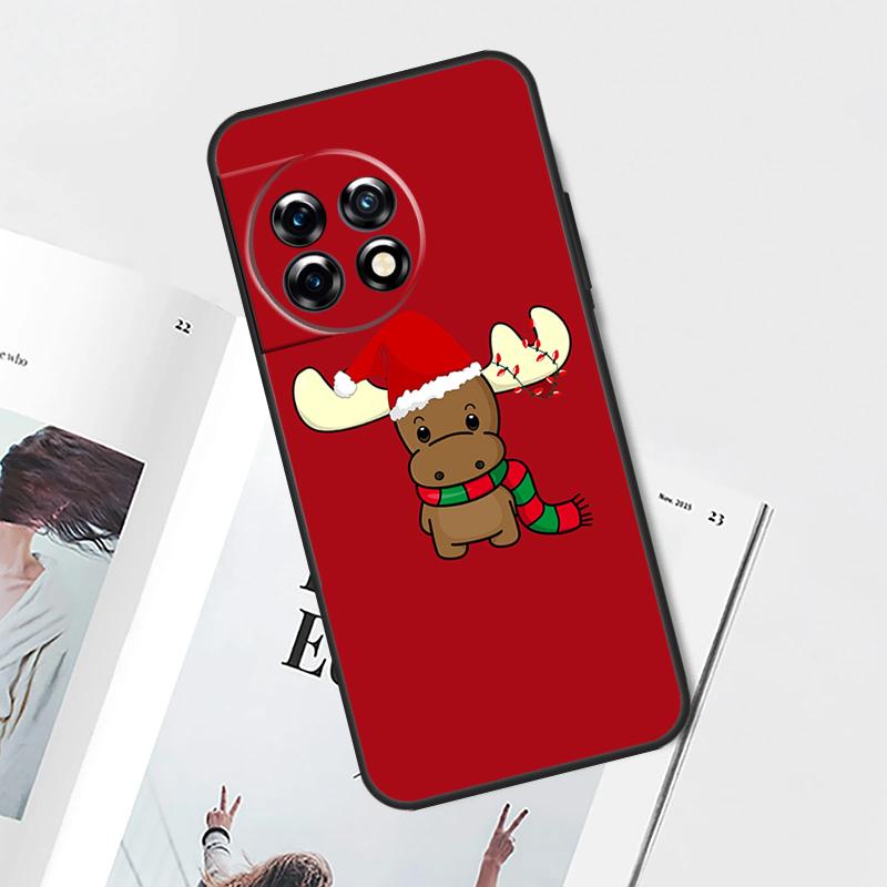 Merry Christmas Reindeer Case For OnePlus 12 11 10 9 Pro 9R 10R 12R 10T OnePlus Nord 3 2T CE 2 Lite N20 N10 Cover