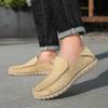 Handmade Genuine Leather Men Shoes Comfortable Casual Shoes For Men Loafers Moccasins Men Flats Shoes Driving Shoes Large Size 38-46