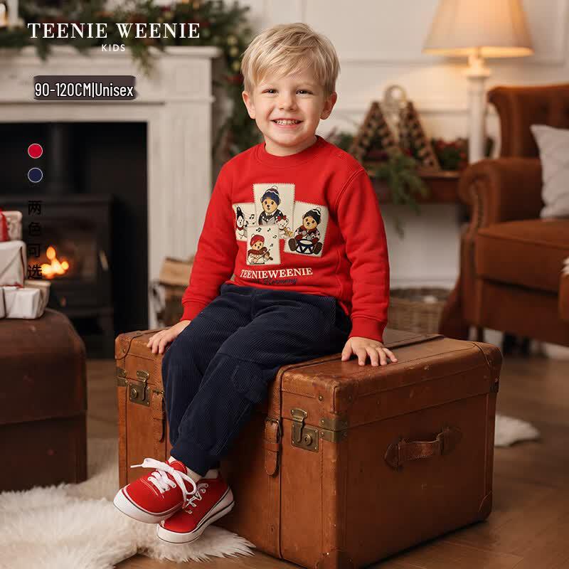Teenie Weenie Kids' Fleece Lined Crew Neck Sweatshirt