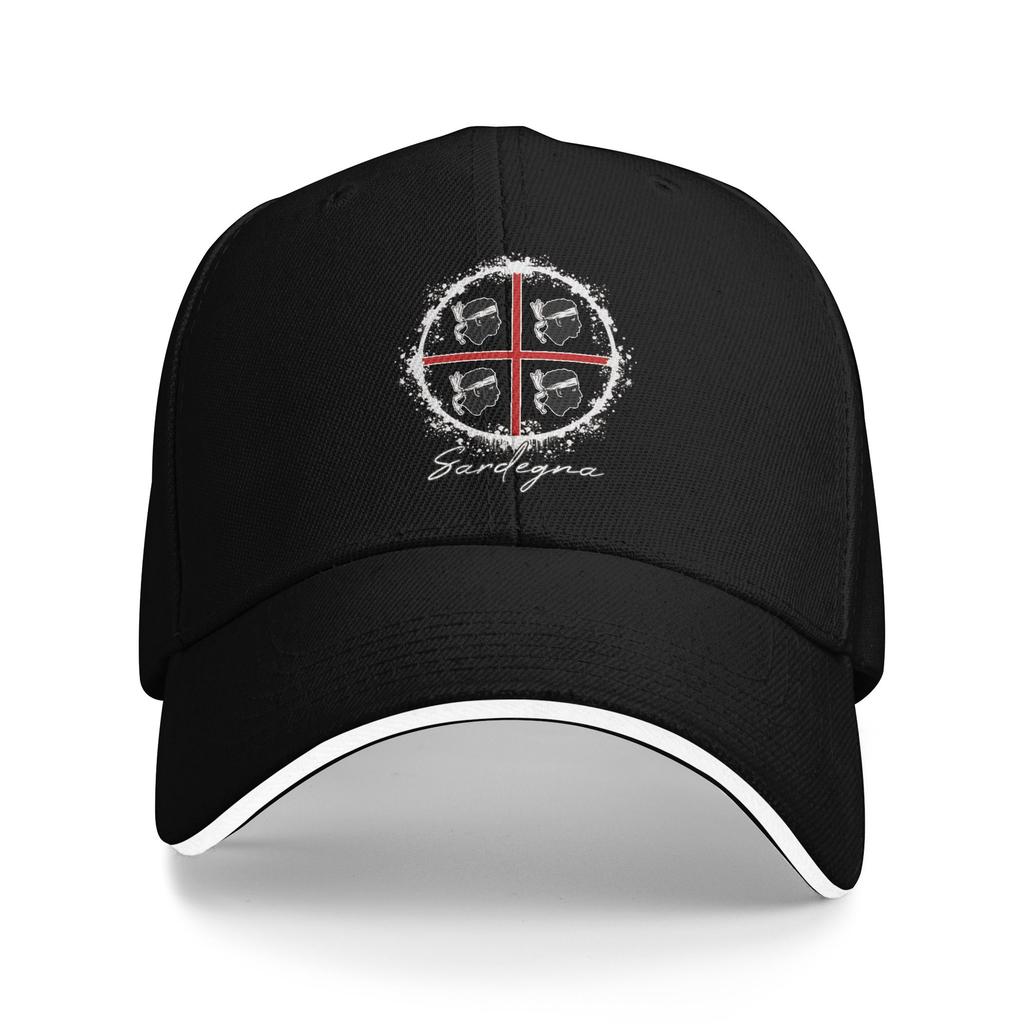 Sardinia Flag Sandwich Caps Unisex ,Hip-Hop,Baseball Cap Sandwich Hat Breathable Polyester Cap Summer Hat
