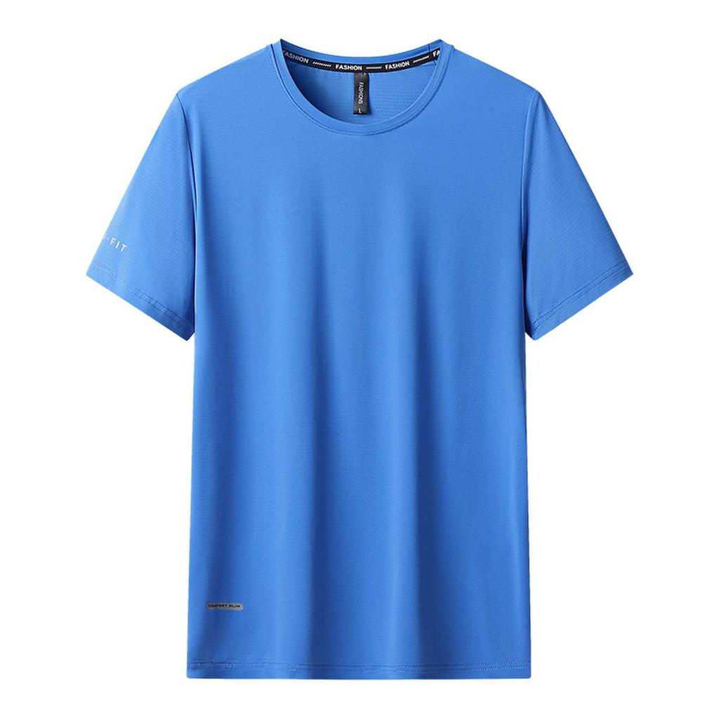 T-shirt da uomo a maniche corte atletiche ad asciugatura rapida, traspiranti, magliette da allenamento per corsa, elasticizzate, estive, casual, traspiranti, girocollo, top
