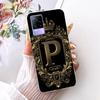 For Vivo V21e V2061 Y73 2021 Case Initial Letter Silicone Protective Soft Back Cover Case For VivoV21e 5G Case V2055 Phone Funda