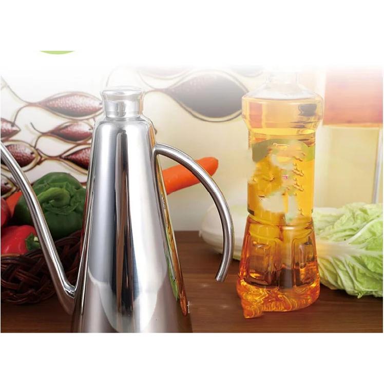 Standard 304 Stainless Steel Olive Oil Vinegar Batcher Can Bottle Pot Kitchen Accessories Cooking Tools 500ml Storage Bottles