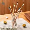 4PCS Stainless Steel Coffee Stirring Spoon Mini Thickened Drink Mixing Swizzle Stick Long Handle Portable Cocktail Stirrers