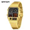 Sanda Waterproof Multifunctional Sports Watch with Temperature Alarm & Fashionable Design