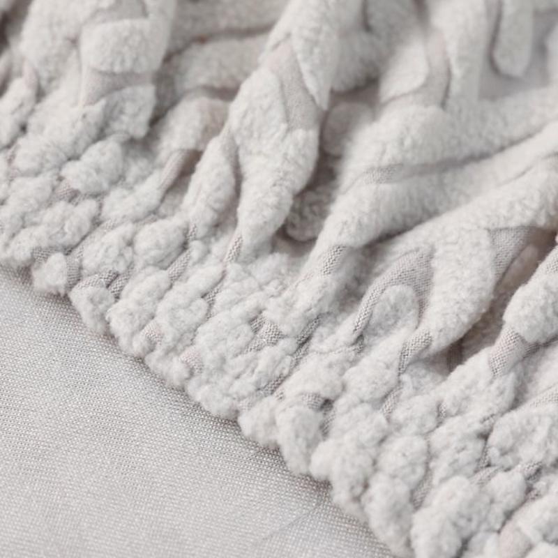 Nordischer Jacquard Bettkopfüberzug Stretch Inklusive Kopfteilbezüge Einfarbig Verdicken Nachttisch Rücken Staubdichter Schutzbezug