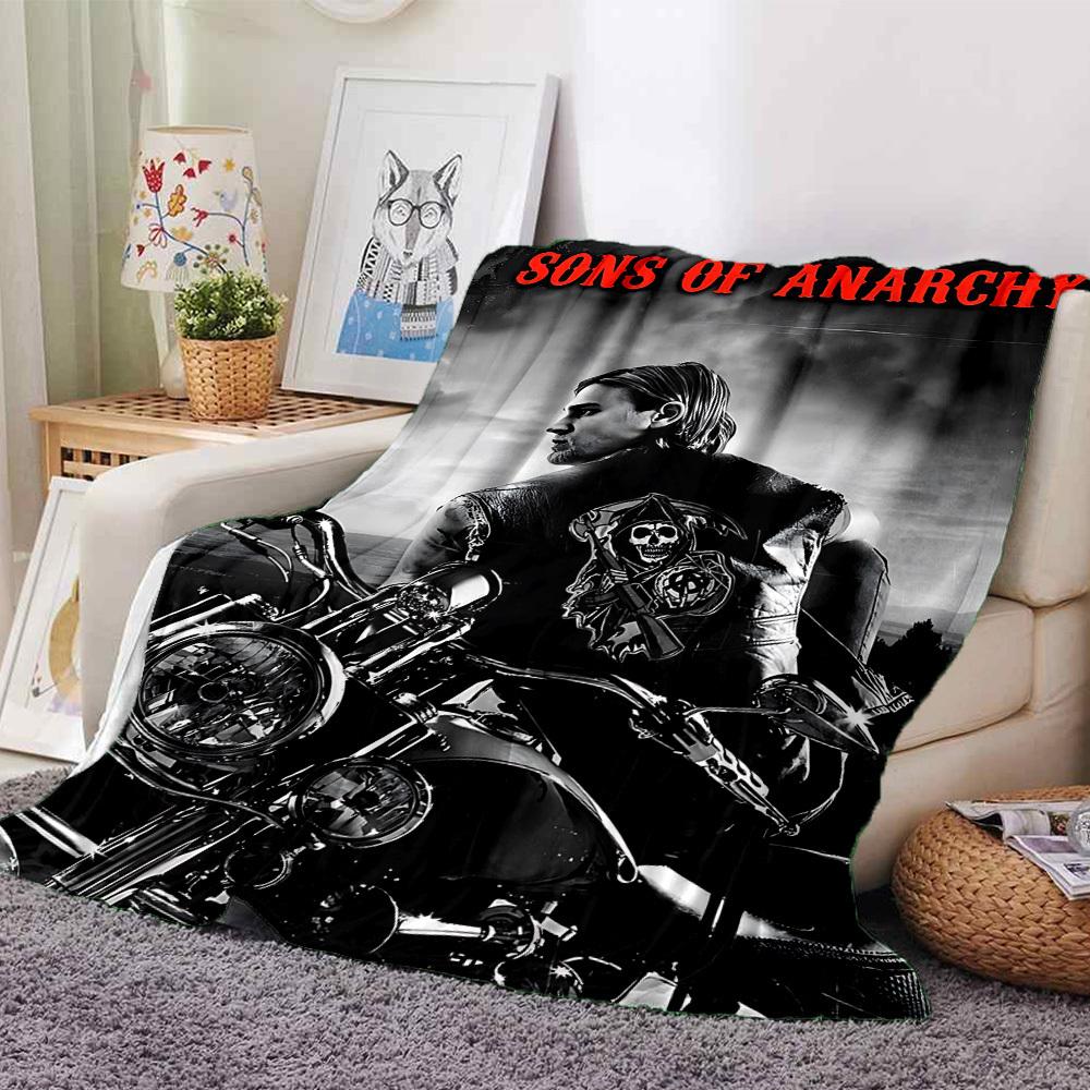 1pz SONS OF ANARCHY FALCE Coperta Morbida in Flanella, Accogliente per Tutte le Stagioni in Poliestere Perfetta per Casa, Ufficio