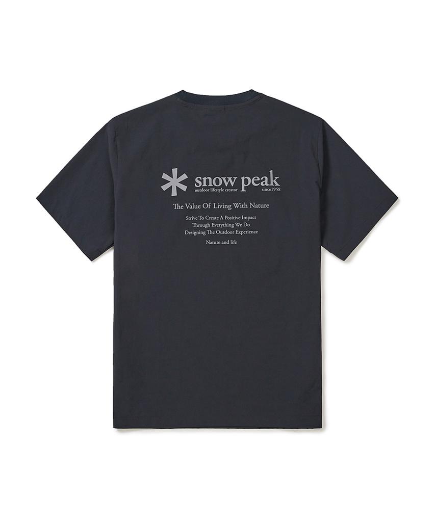 SNOWPEAK APPAREL Thin Tech Basic Short Sleeve T-Shirt (S25Musts31) Dark Navy