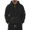 Mens Fleece Hooded Sweatshirt With Zipper For Casual Winter Wear