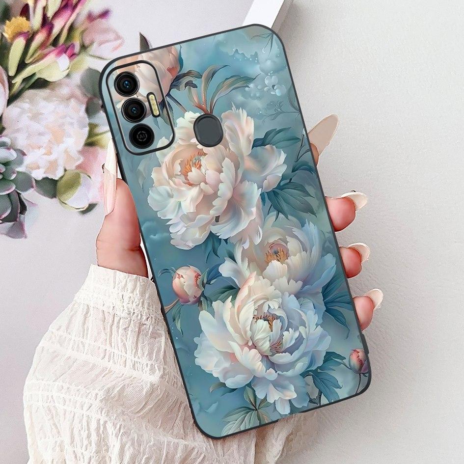 Für Tecno Spark 7 Hülle KF6 KF6j KF6i Abdeckung Niedliche Mode Katze Blume Weiches Silikon Schutzhülle Für Tecno Spark 7P 7T Spark7 Pro Capa