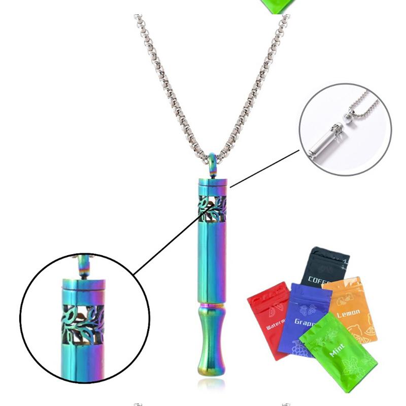 Núcleo de Algodón de Aromaterapia Dejar de Fumar Sabores a Fruta Descompresión Filtro de Algodón o Estrés Ansiedad Meditación Collar Respiración