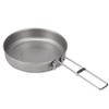 750ml Ultralight Titanium Frypan with Foldable Handle Outdoor Camping Hiking Picnic Cooking Frying