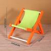 Multicolors Foldable Beach Chair Model Wooden Outdoor Casual Reclining Chair  For 10cm Cotton Doll