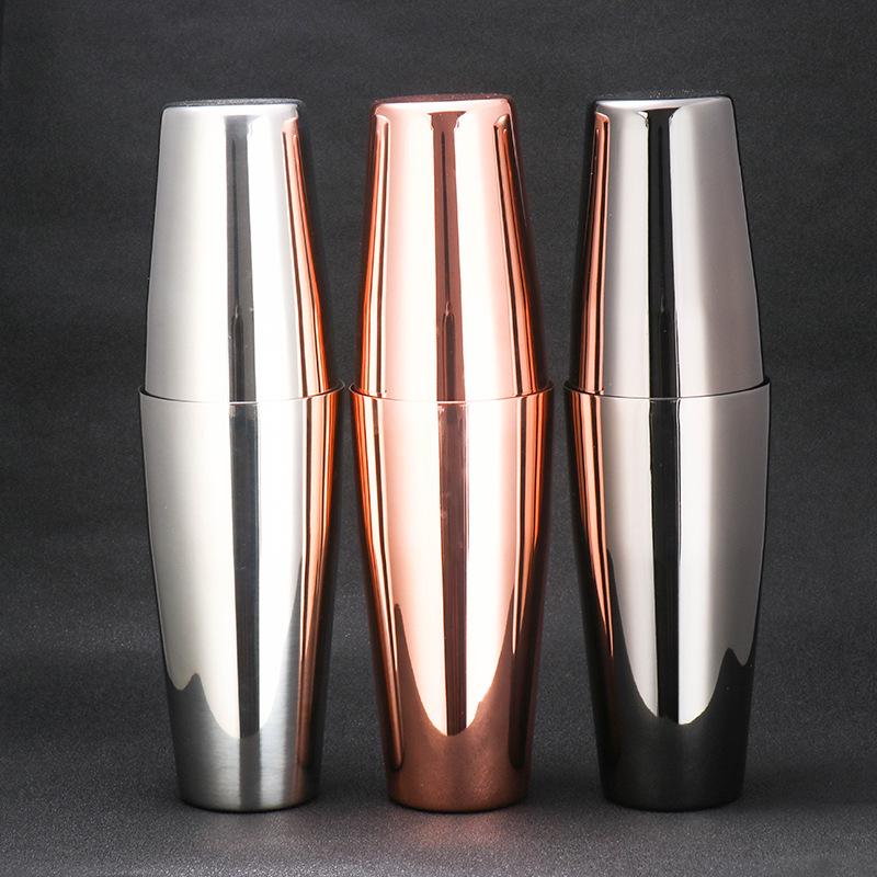 American-Style 304 Stainless Steel Boston Cocktail Shaker with Base