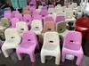 Nordic Creative Children's Chair - Simple Plastic Stool with Backrest for Kindergarten or Home Dining.