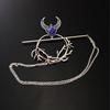 Beautiful Crescent Branch Gothic Hair Stick Antiqued Retro Pentagram Hairpin  for Women