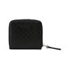 Presbyopia Logo Embossed Leather Short Folding Wallet Wallet Women's Black