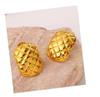 Trendy Plaid Metal Stud Earrings for Women - Elegant and Versatile European & American Style