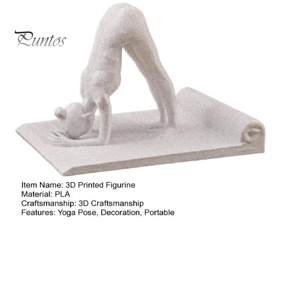 Yoga Pose Decoration 3D Printed Figurine, Universal Mobile Phone Holder Home Decor Stand Stand, Desktop Ornament for Office